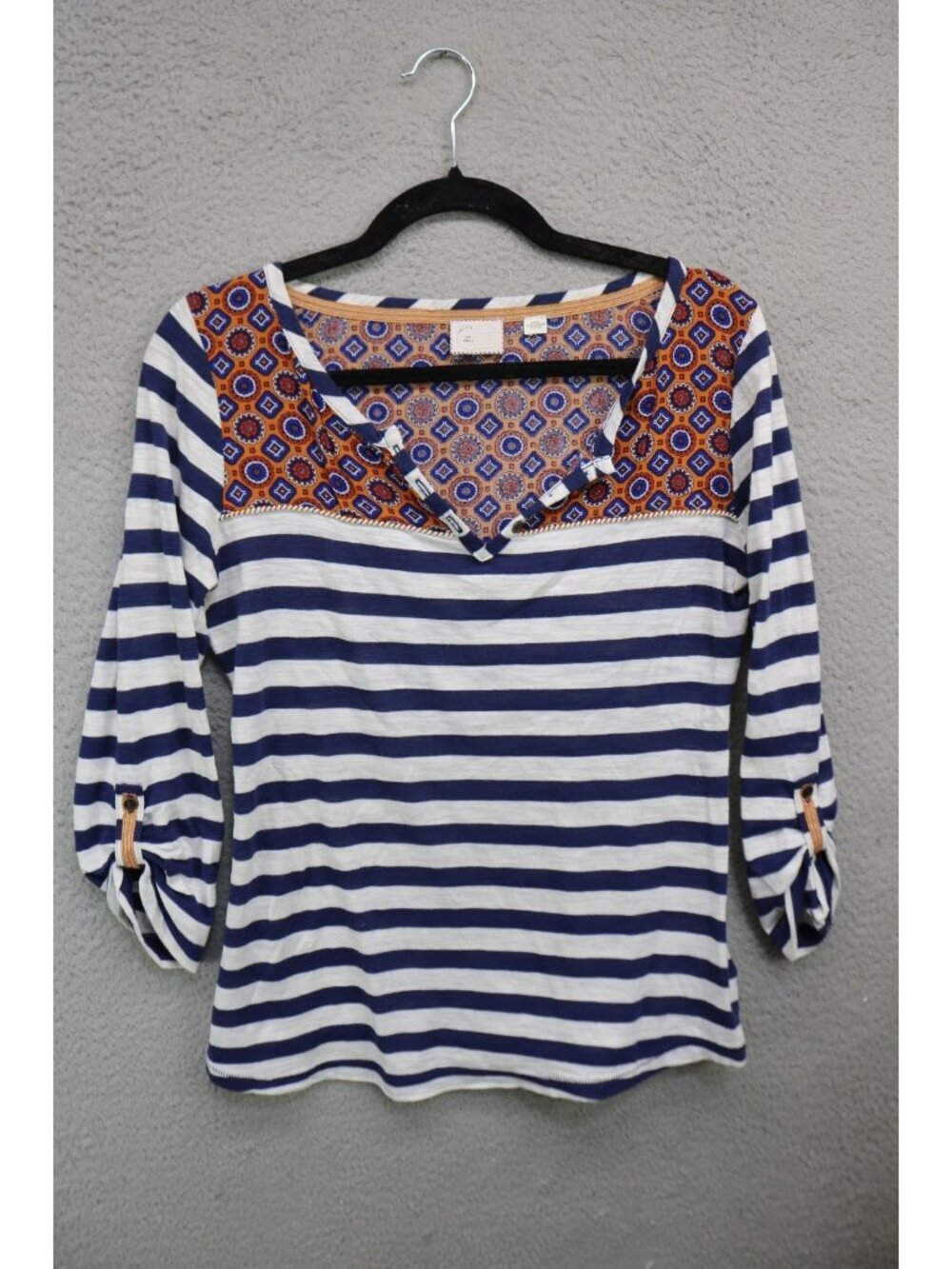 Postmark Anthropologie Mixed Print Striped Small Tunic-Boho
